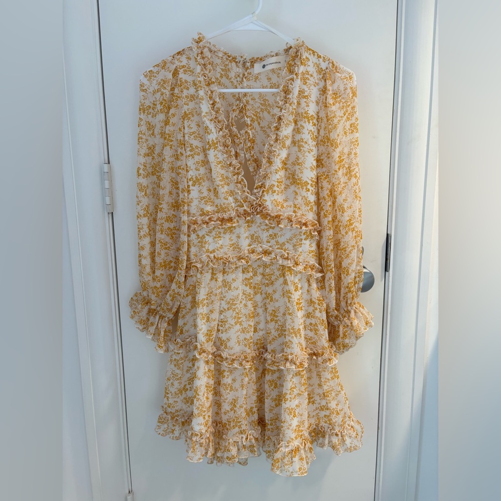 Impeccable Pig yellow and white dress